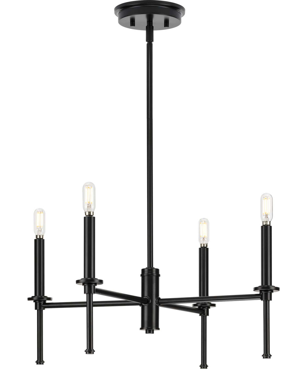 Elara 4-Light New Traditional  Chandelier Light Matte Black