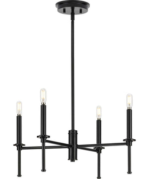 Elara 4-Light New Traditional  Chandelier Light Matte Black