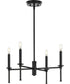Elara 4-Light New Traditional  Chandelier Light Matte Black