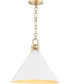 1-light Pendant Studio White w/ Aged Brass