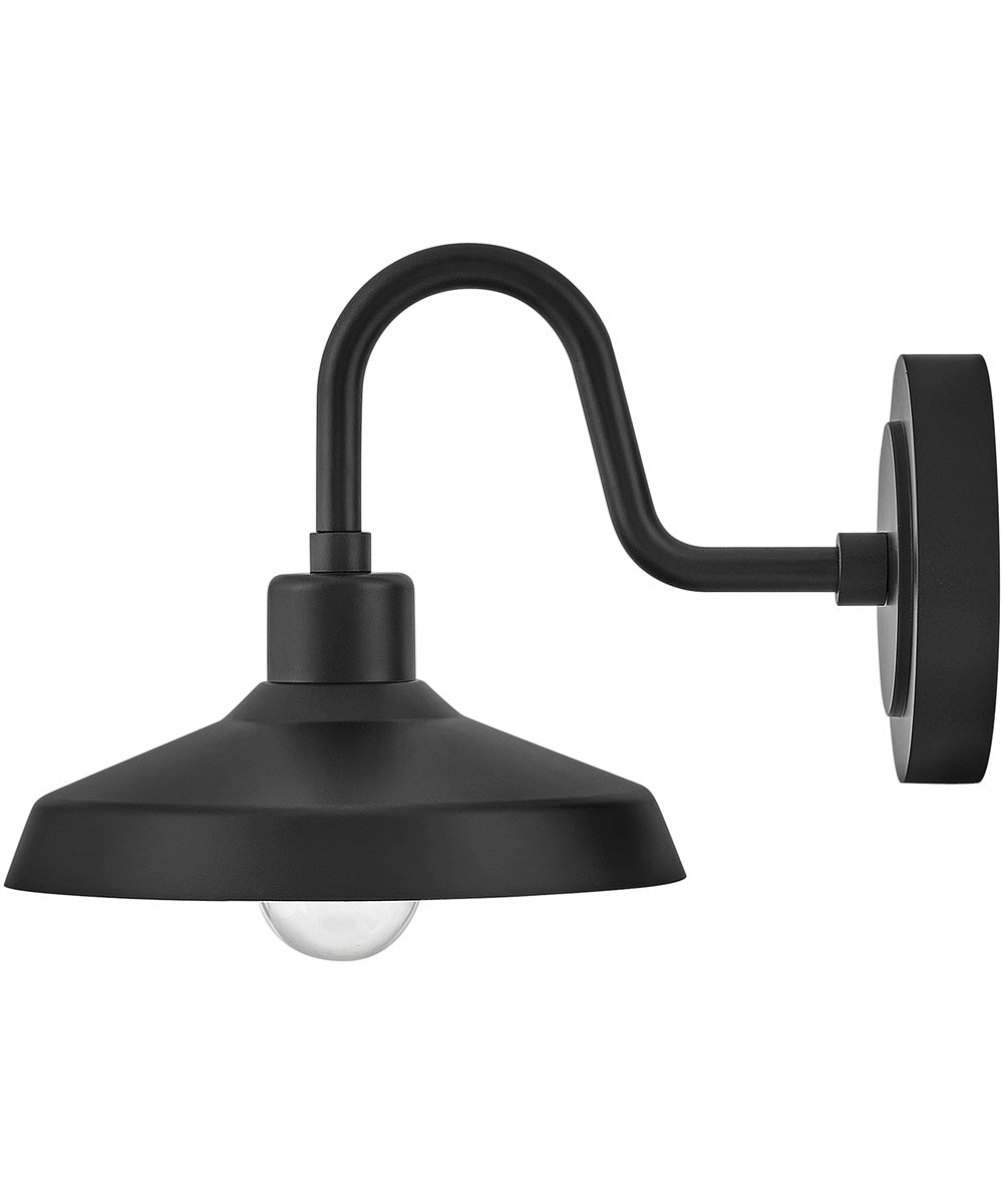 Forge 1-Light Small Wall Mount Lantern in Black