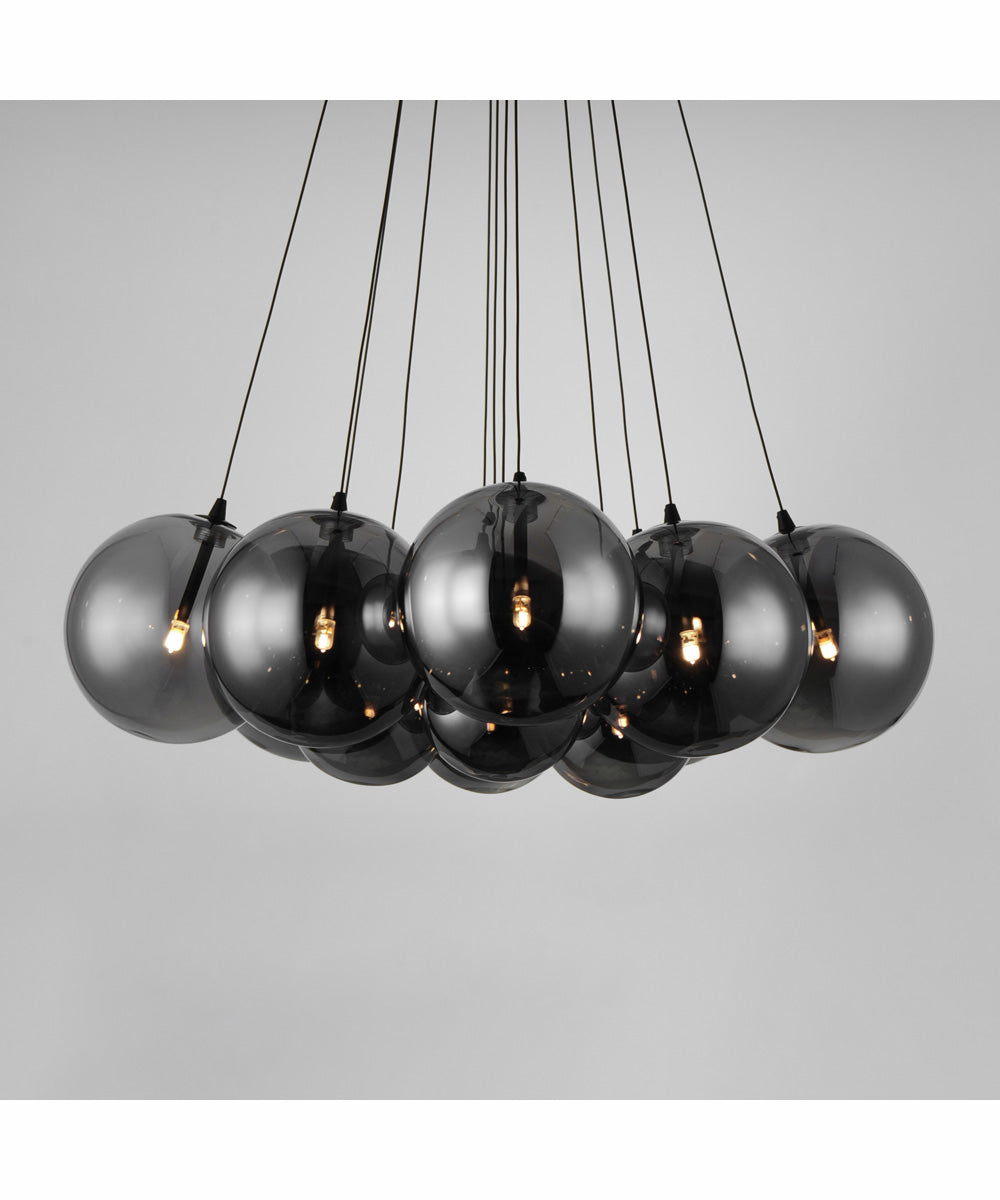 Burst 12-Light LED Pendant - Smoke Black