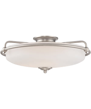 Griffin Extra Large 4-light Flush Mount Antique Nickel