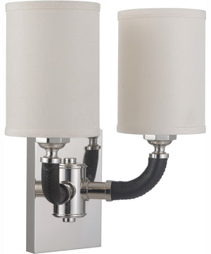 Huxley 2-Light Wall Sconce Polished Nickel