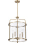 Yorktown 4-Light Pendant Burnished Brass