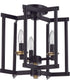 Avante Grand 3-Light Convertible Semi Flush Flat Black/Satin Brass