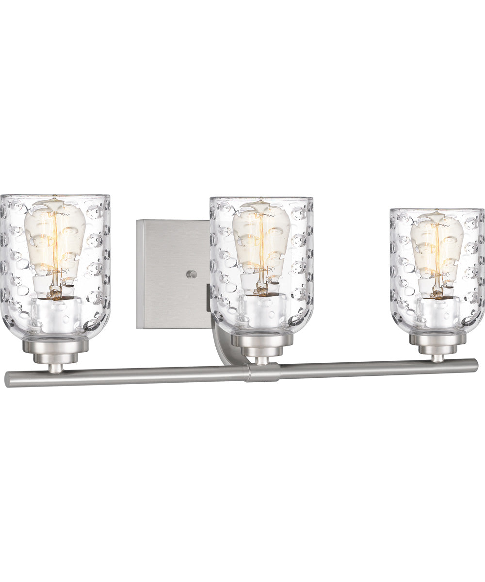 Cristal Large 3-light Bath Light Brushed Nickel