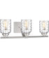 Cristal Large 3-light Bath Light Brushed Nickel