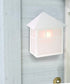 11"H Artisan 1-Light Textured White Pocket Outdoor Wall Light