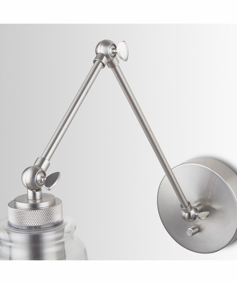 Profile 1-Light Plug In Sconce Brushed Nickel, 5"W