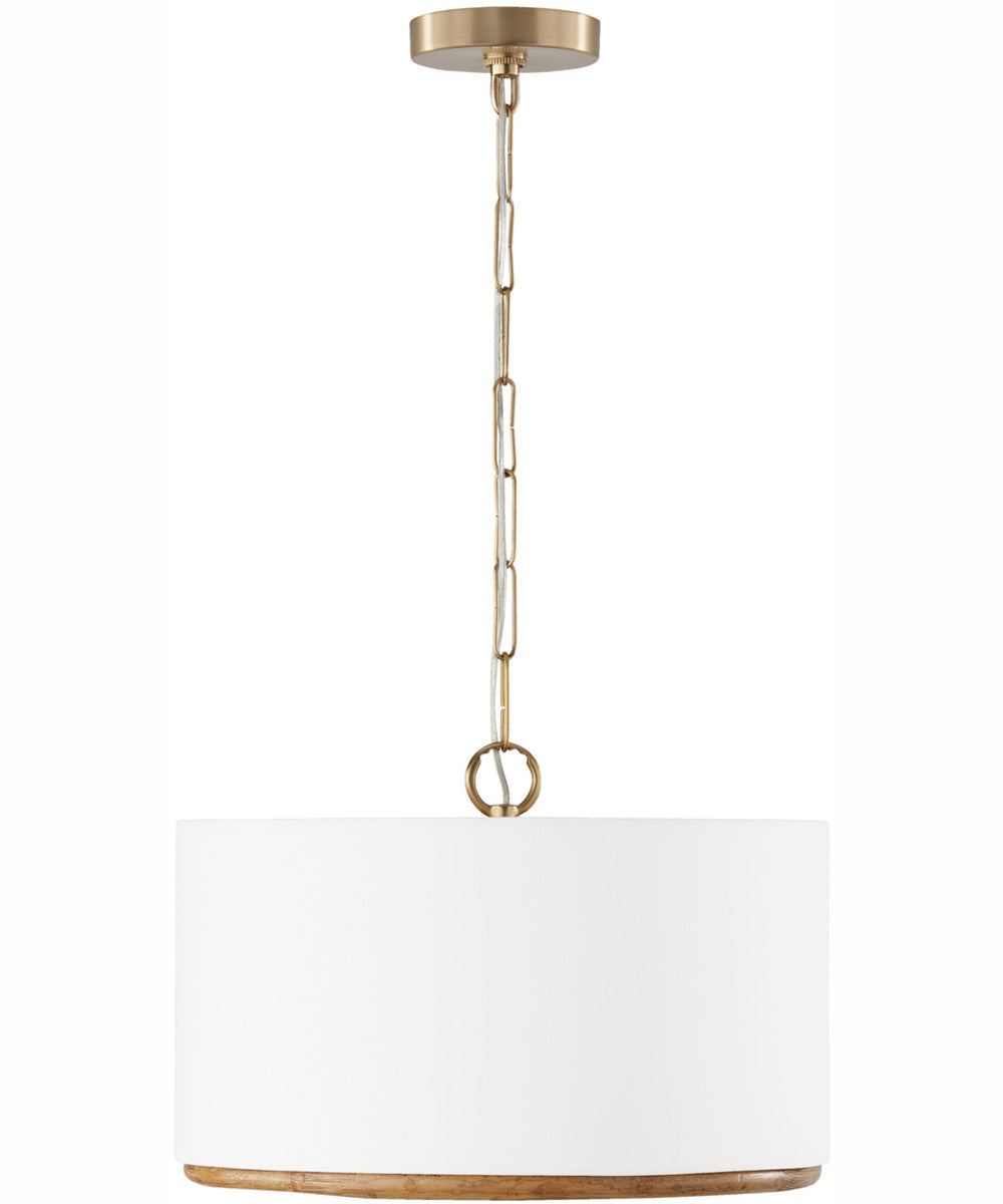 Soleil 3-Light Semi-Flush Matte Brass