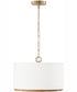 Soleil 3-Light Semi-Flush Matte Brass