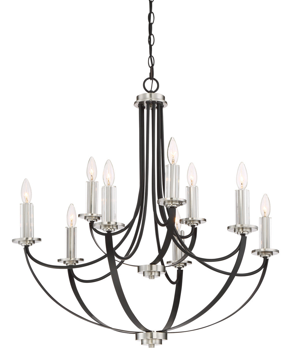 Alana 9-light Chandelier Mystic Black