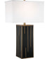 Forte 1-Light Table Lamp Glass Body/White Linen Shade