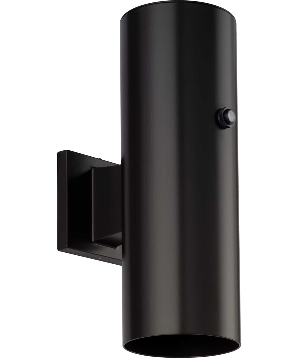 5"  LED Outdoor Aluminum Up/Down Wall Mount Cylinder with Photocell Antique Bronze