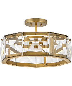 Jolie LED-Light Medium LED Semi-flush Mount in Heritage Brass