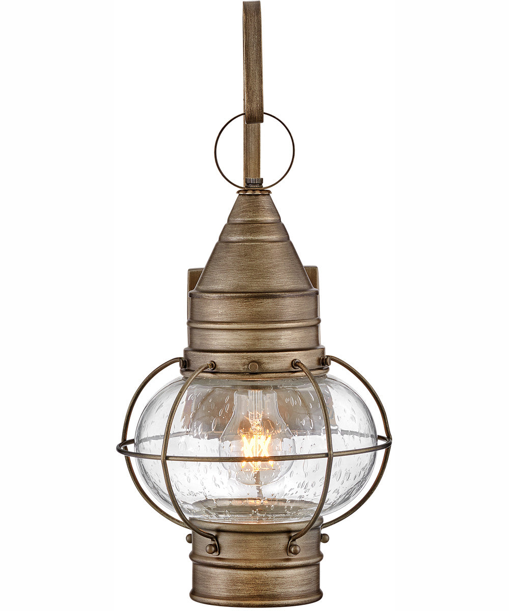 Cape Cod 1-Light Small Wall Mount Lantern in Burnished Bronze