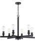 Chicago 6-Light Chandelier Flat Black