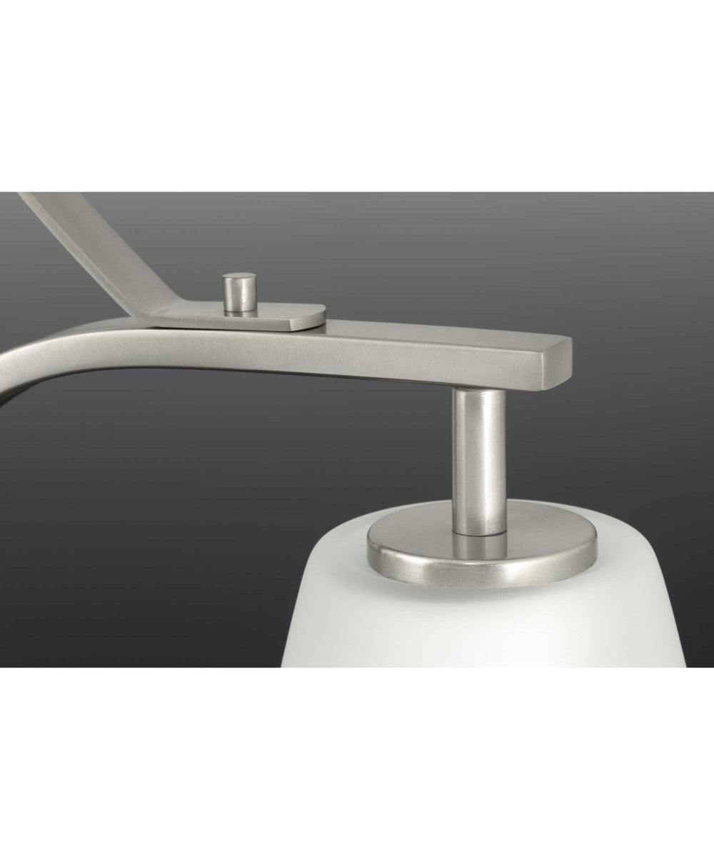 Leap 3-Light Etched Glass Modern Chandelier Light Brushed Nickel