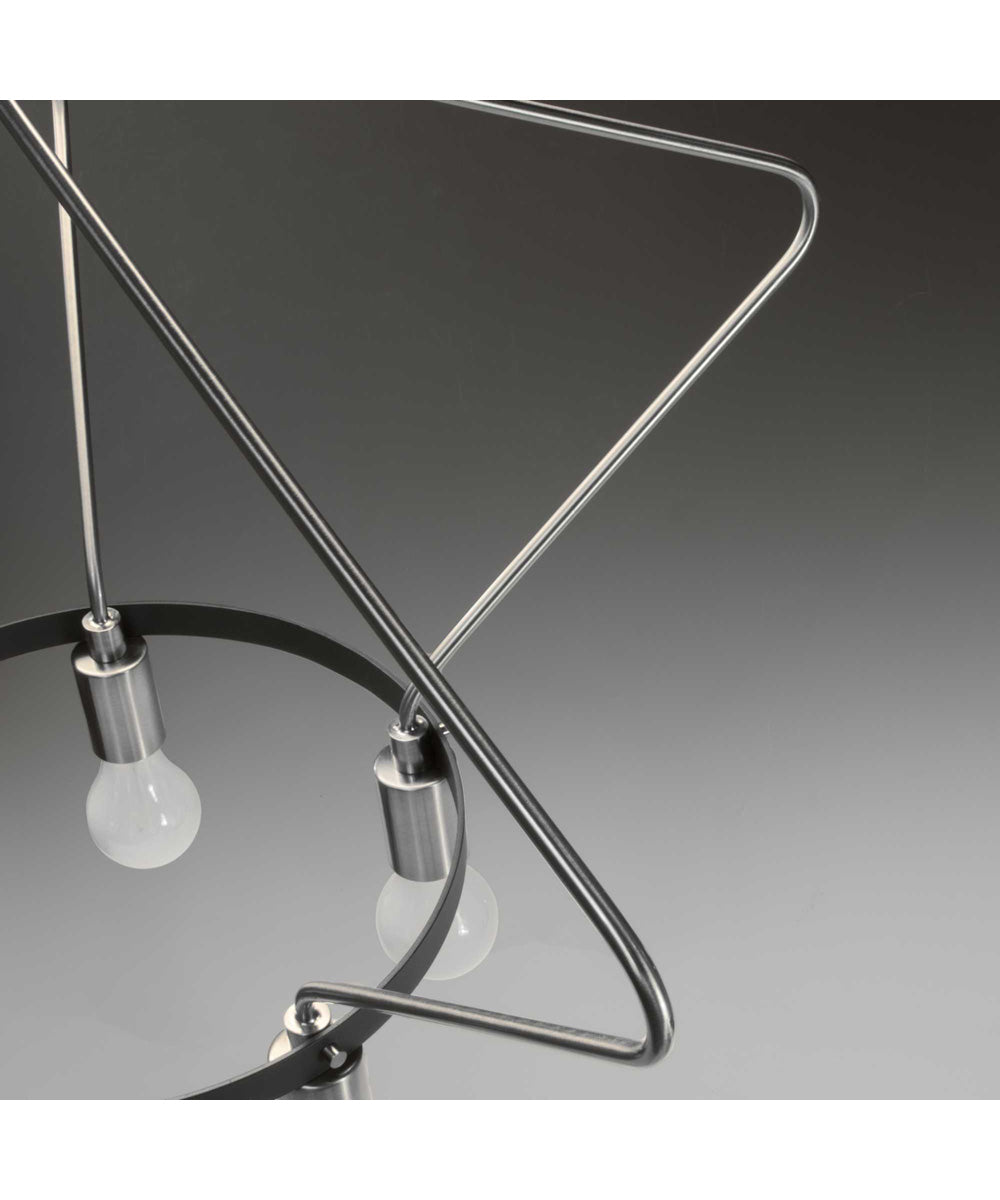 Hangar 5-Light Farmhouse Chandelier Light Brushed Nickel