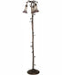 58" High Stained Glass Pond Lily 3 Light Floor Lamp