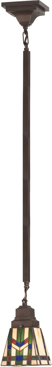 5"W uare Prairie Wheat Mini Pendant