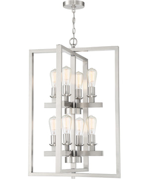 Chicago 8-Light Foyer Light Brushed Polished Nickel