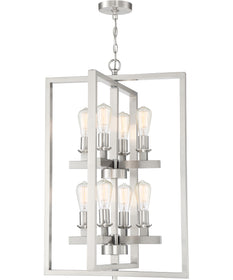 Chicago 8-Light Foyer Light Brushed Polished Nickel