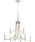 32"W Lyndon 9-Light Chandelier Satin Nickel