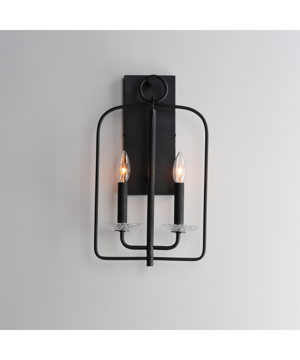 Madeira 2-Light Sconce Anthracite