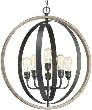 Conestee 6-Light Farmhouse Pendant Light Graphite