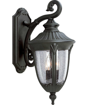 Meridian 2-Light Medium Wall Lantern Textured Black