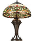 26"H Creole  2-Light Tiffany Table Lamp Brown