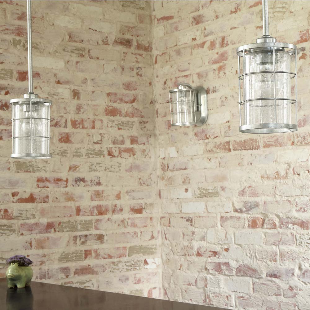 Ellis 1-light Pendant Tumbled Steel