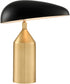 Stanton 1-Light Metal Table Lamp Antique Brass/Black