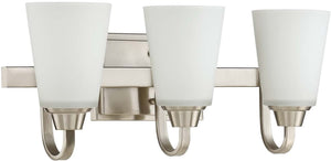 21"W Grace 3-Light Bath Vanity Light Brushed Polished Nickel