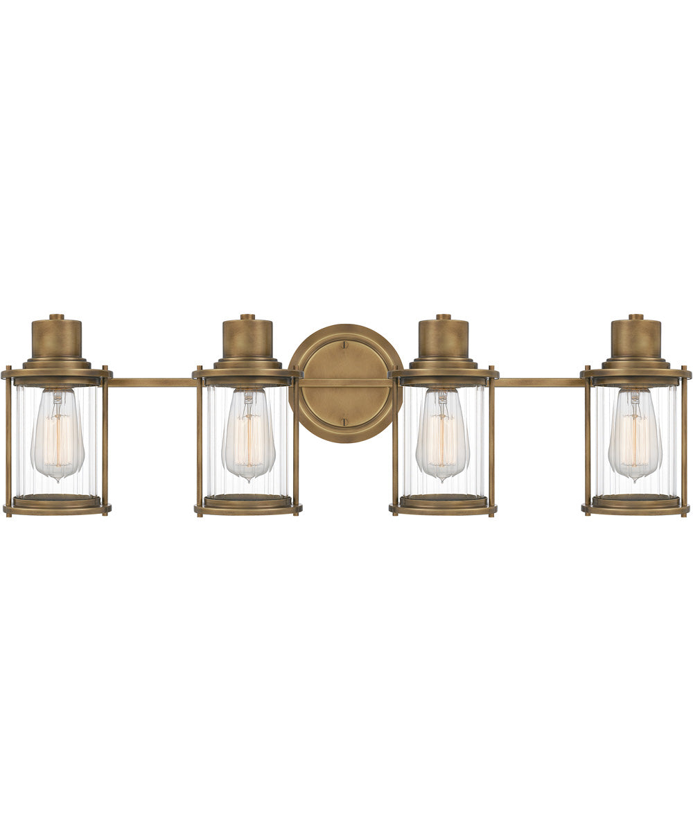 Riggs Extra Large 4-light Bath Light Weathered Brass