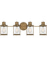 Riggs Extra Large 4-light Bath Light Weathered Brass