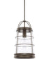 Beaufort 1-Light Pendant In Nordic Grey With Clear Glass