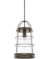 Beaufort 1-Light Pendant In Nordic Grey With Clear Glass