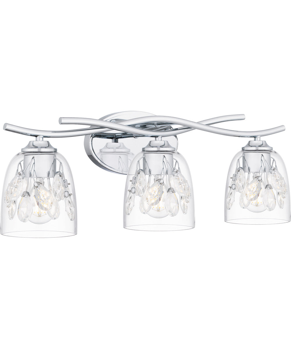 Ansley Large 3-light Bath Light Polished Chrome