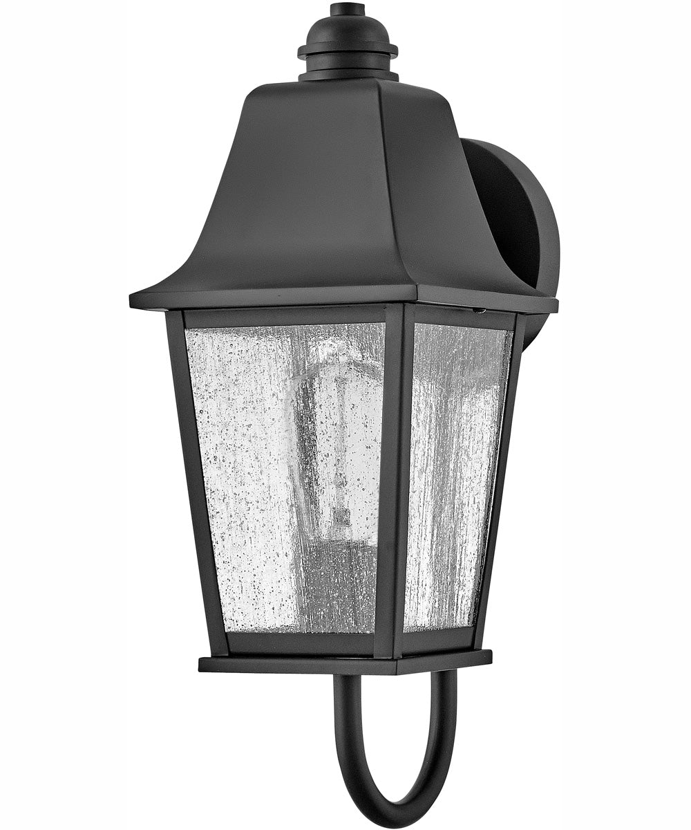 Kingston 1-Light Small Wall Mount Lantern in Black