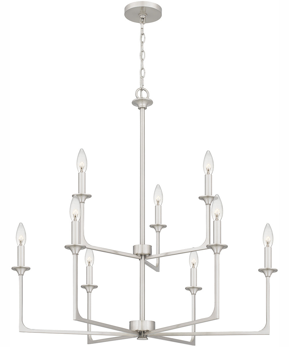 Prescott 9-light Chandelier Brushed Nickel