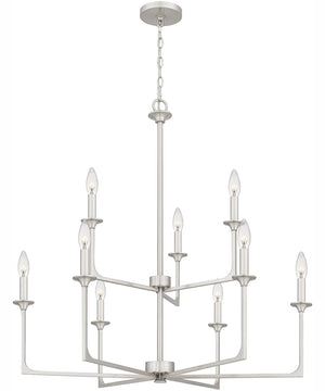 Prescott 9-light Chandelier Brushed Nickel