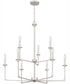 Prescott 9-light Chandelier Brushed Nickel