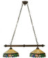 37" Green Billiard 2 Light Island Pendant