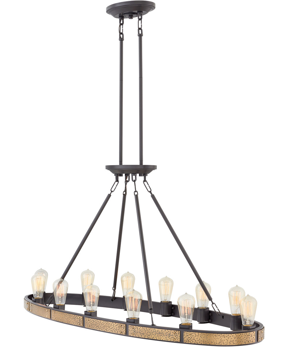 48" Everett 12-Light Twelve Light Linear in Bronze