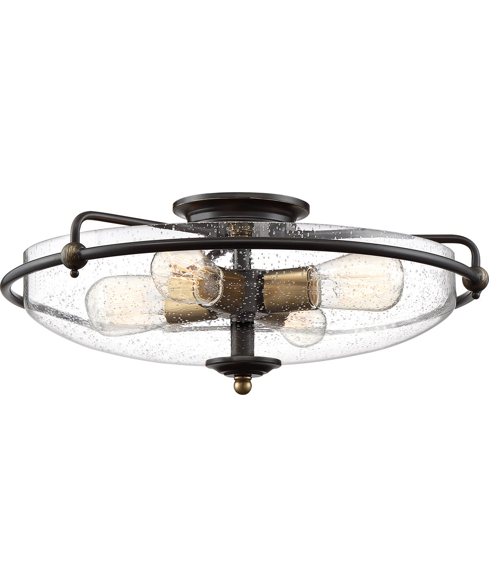 Griffin Extra Large 4-light Flush Mount Palladian Bronze