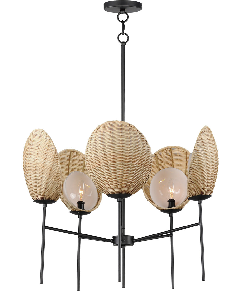 Maldives 5-Light Chandelier Black