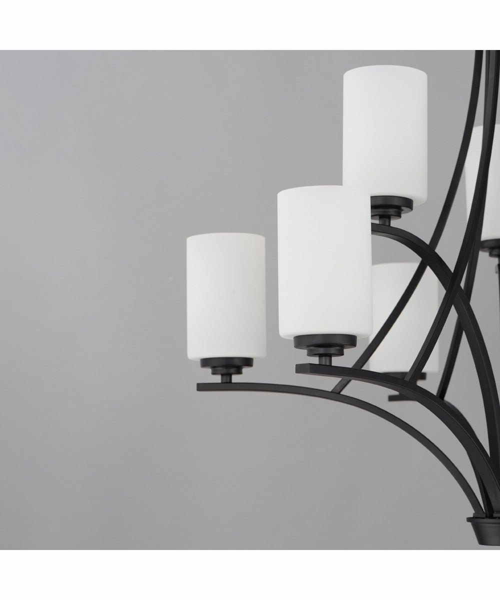 Deven 9-Light Chandelier Black